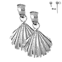 14K oder 18K Gold 17mm Muschel Ohrringe