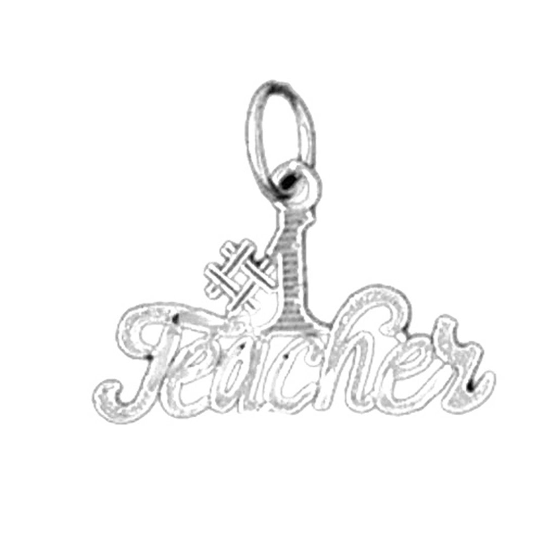 14K or 18K Gold #1 Teacher Pendant