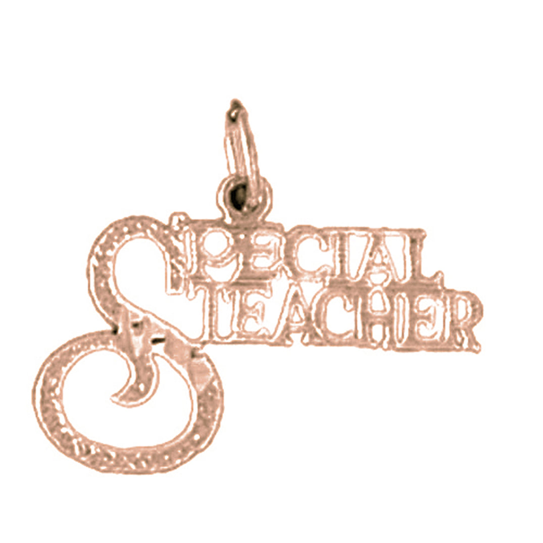 14K or 18K Gold Special Teacher Pendant
