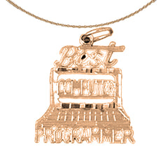 14K or 18K Gold Best Computer Programmer Pendant