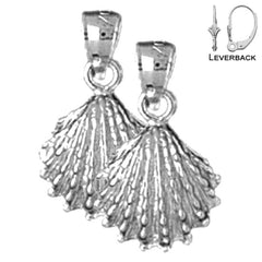 14K oder 18K Gold 18mm Muschel Ohrringe