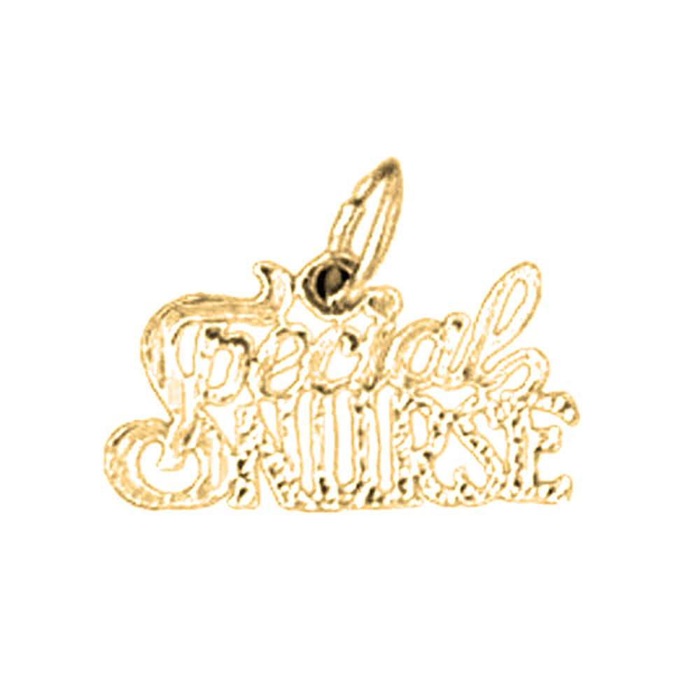 14K or 18K Gold Special Nurse Pendant