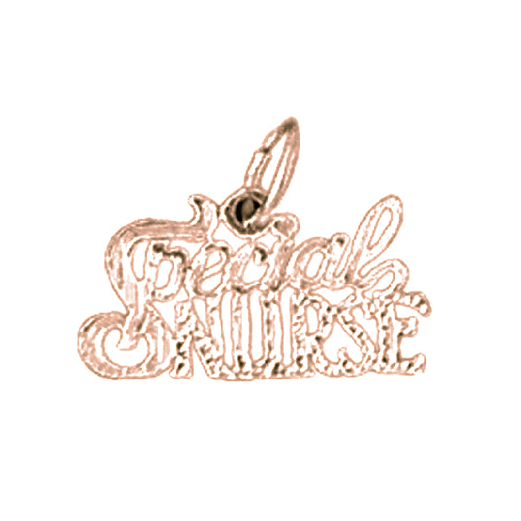 14K or 18K Gold Special Nurse Pendant