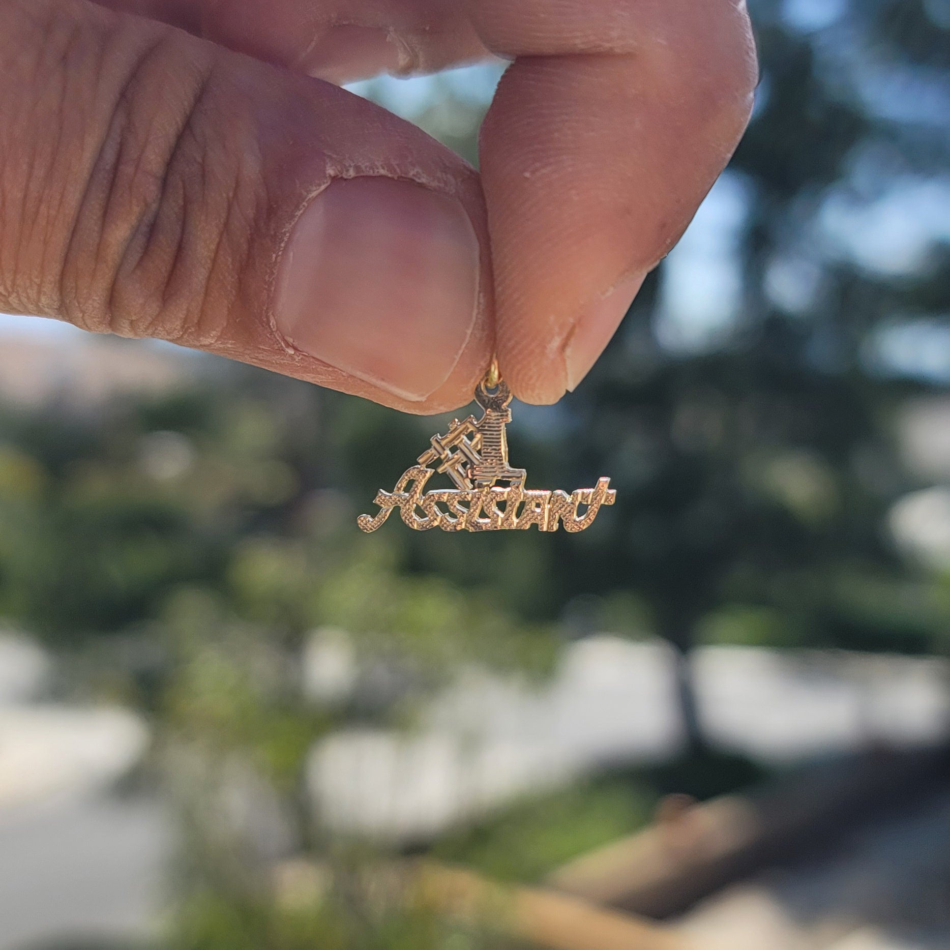 14K or 18K Gold #1 Assistant Pendant