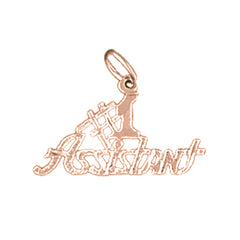 14K or 18K Gold #1 Assistant Pendant