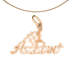 14K or 18K Gold #1 Assistant Pendant
