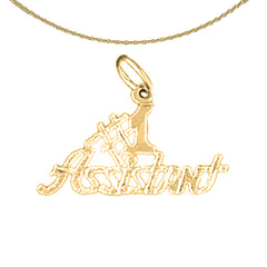 14K or 18K Gold #1 Assistant Pendant