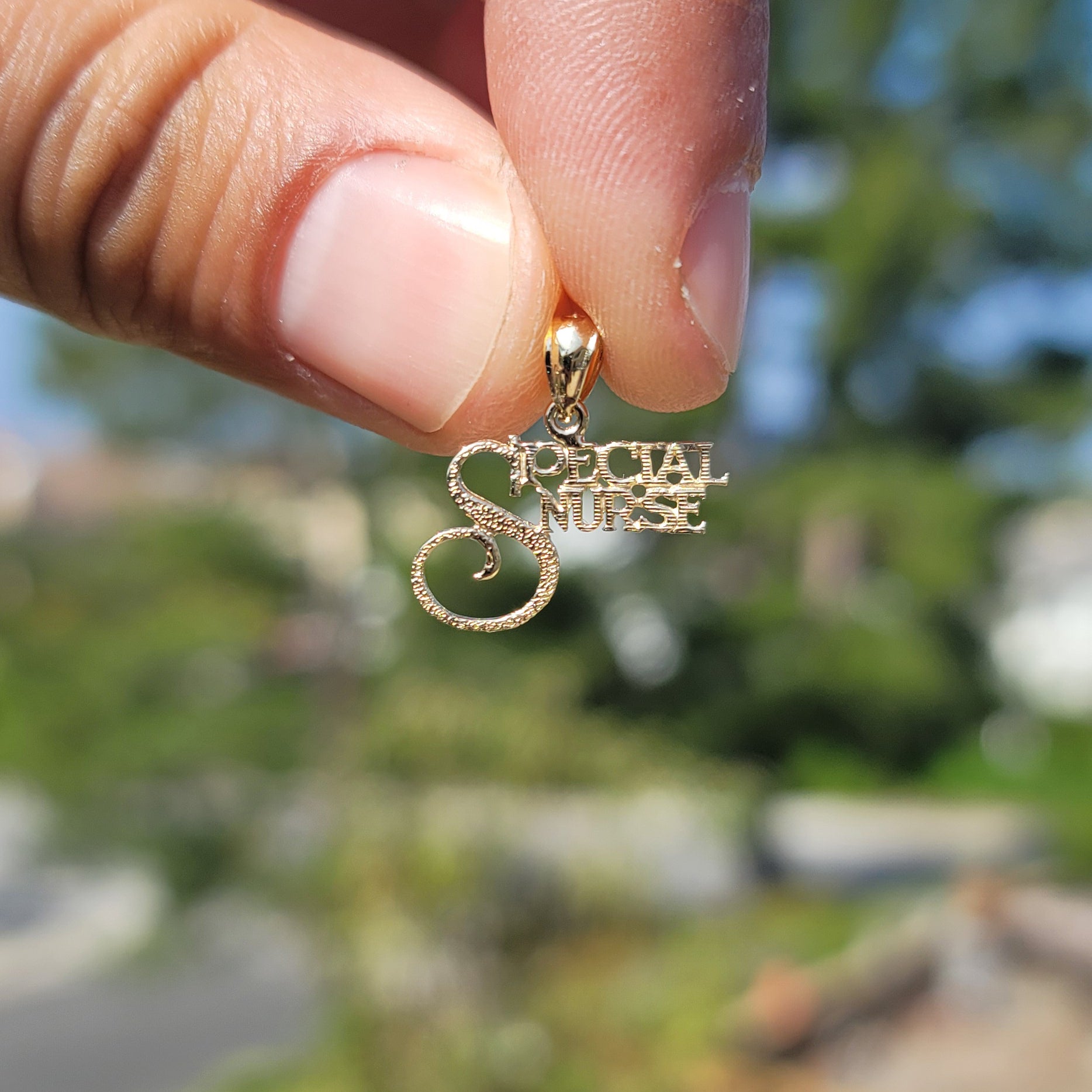 14K or 18K Gold Special Nurse Pendant