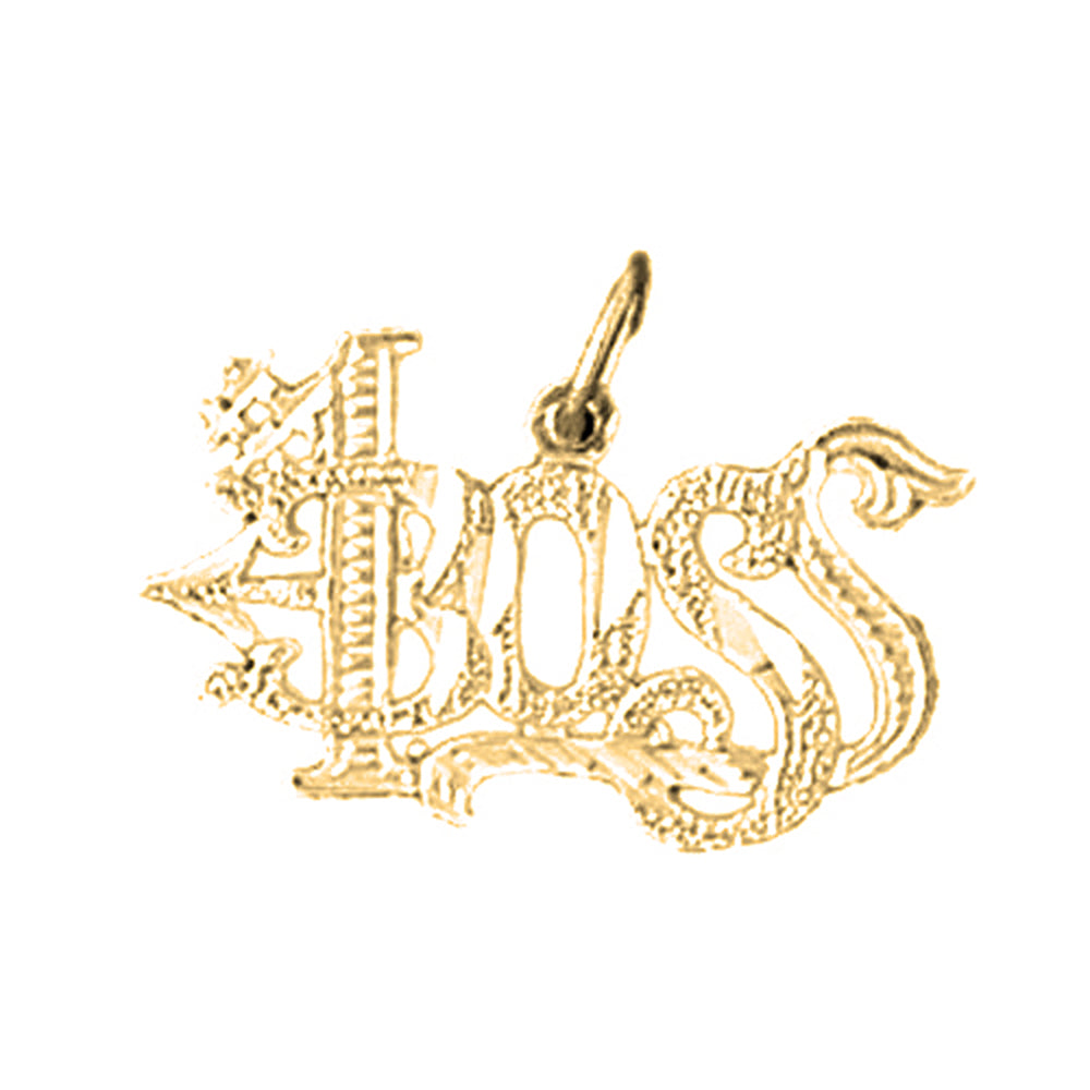 14K or 18K Gold #1 Boss Pendant