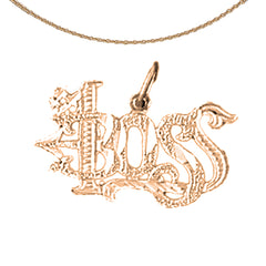 14K or 18K Gold #1 Boss Pendant
