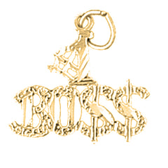 14K or 18K Gold #1 Boss Pendant