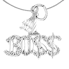 Colgante Boss #1 de oro de 14 quilates o 18 quilates