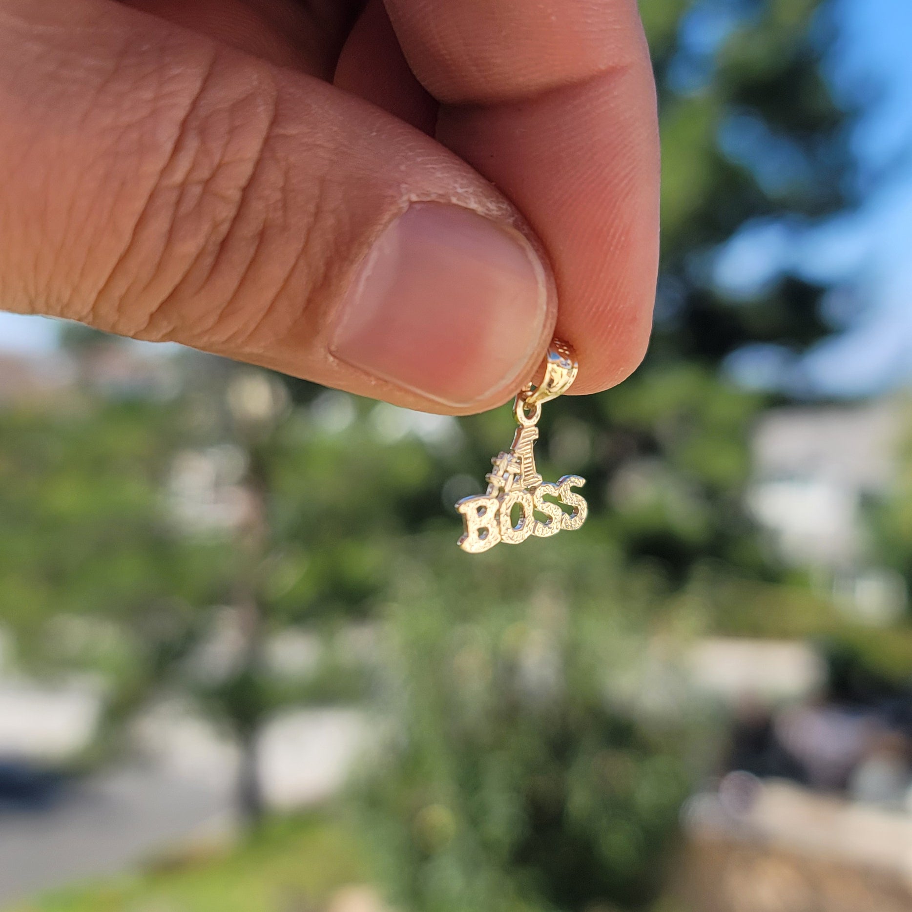 14K or 18K Gold #1 Boss Pendant