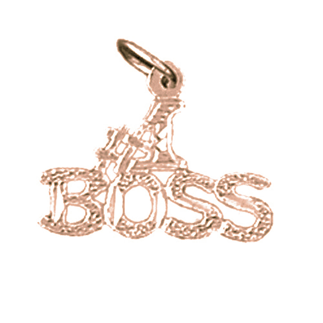 14K or 18K Gold #1 Boss Pendant