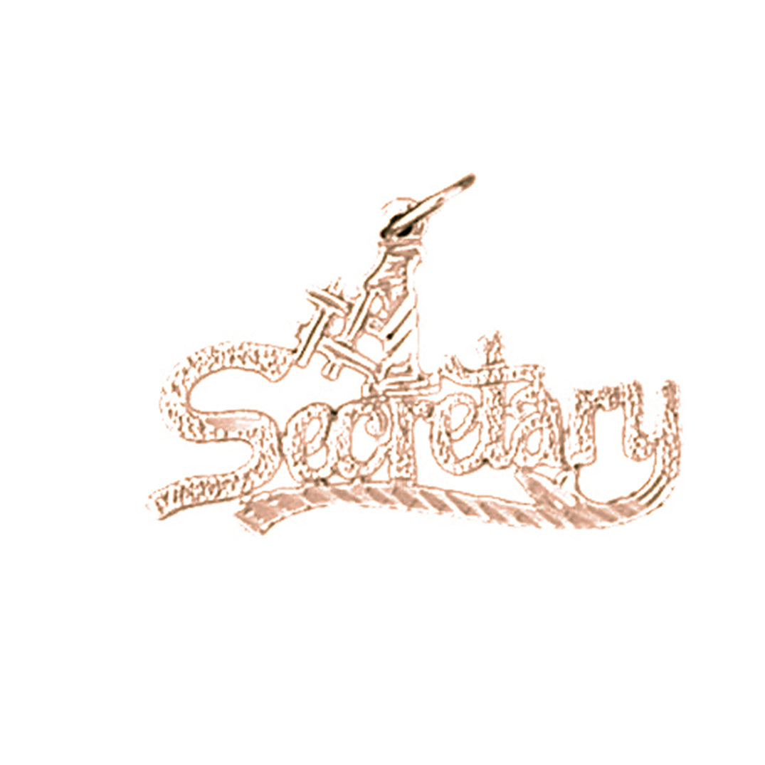 14K or 18K Gold #1 Secretary Pendant