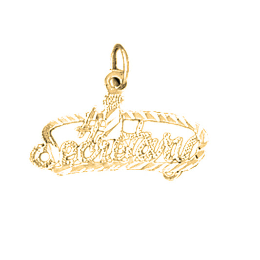 14K or 18K Gold #1 Secretary Pendant