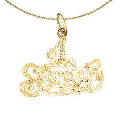 14K or 18K Gold #1 Secretary Pendant
