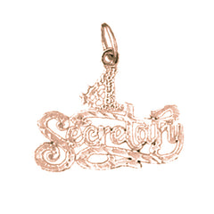 14K or 18K Gold #1 Secretary Pendant