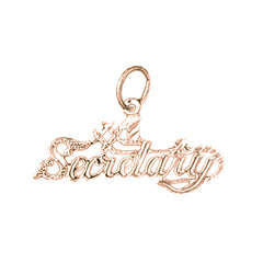 14K or 18K Gold #1 Secretary Pendant