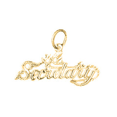 14K or 18K Gold #1 Secretary Pendant
