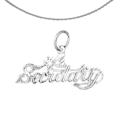 14K or 18K Gold #1 Secretary Pendant