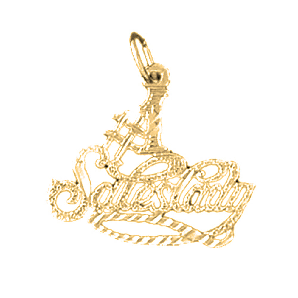 14K or 18K Gold #1 Sales Lady Pendant