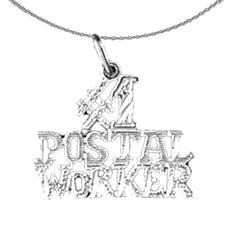 14K or 18K Gold #1 Postal Worker Pendant