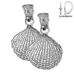 14K oder 18K Gold 17mm Muschel Ohrringe