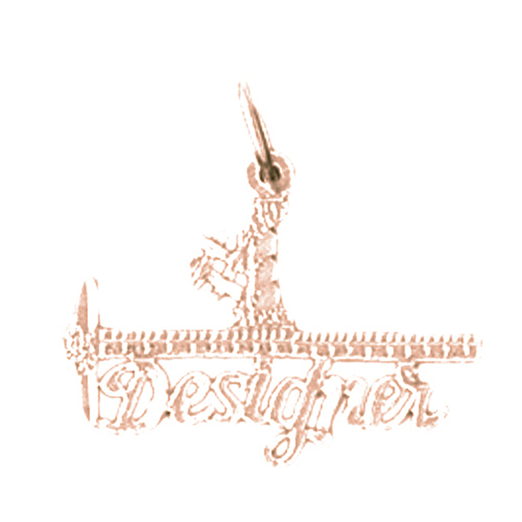 14K or 18K Gold #1 Designer Pendant