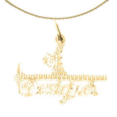 14K or 18K Gold #1 Designer Pendant