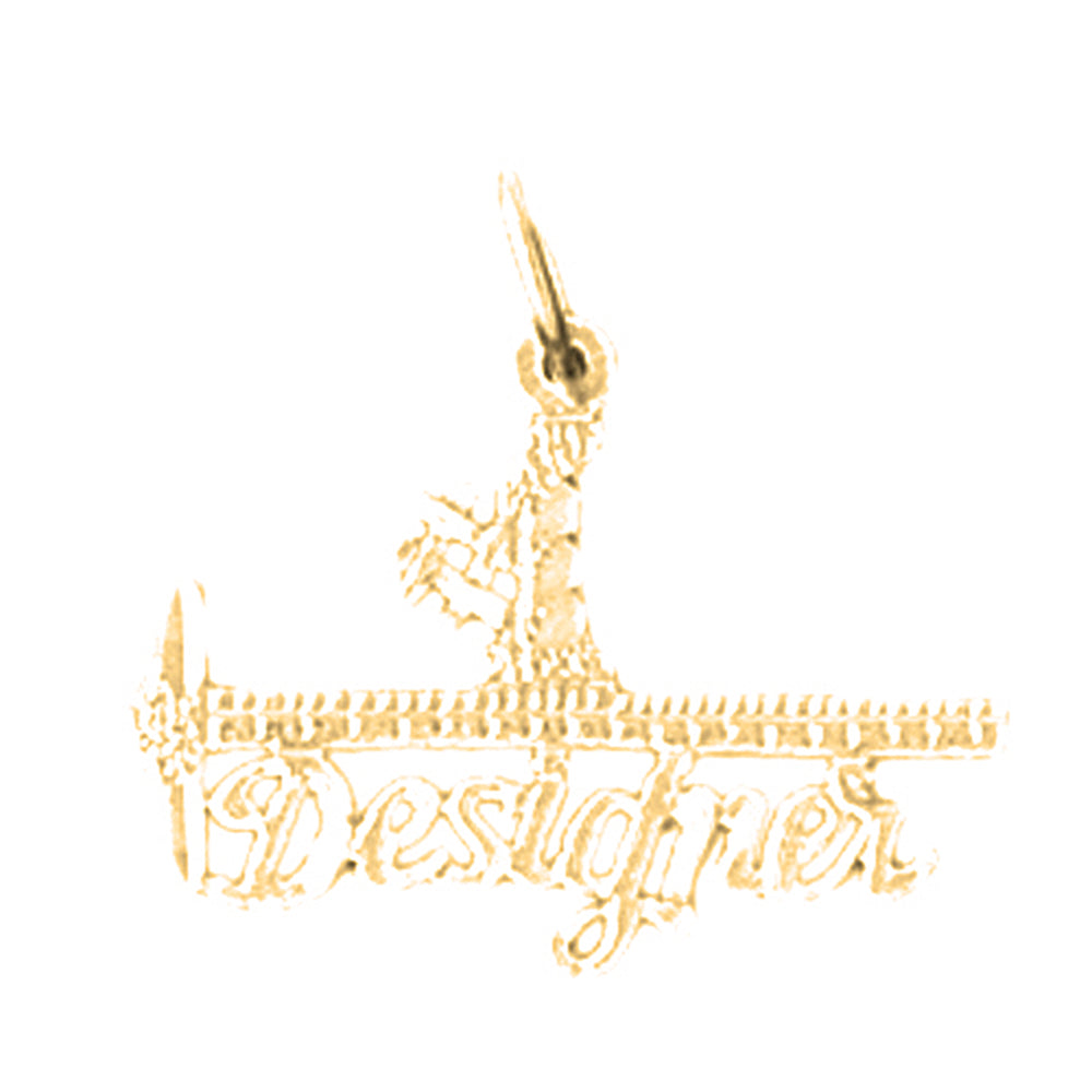 14K or 18K Gold #1 Designer Pendant