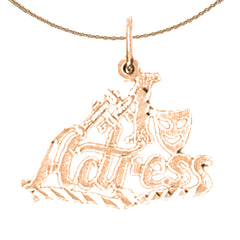 14K oder 18K Gold #1 Schauspielerin Anhänger