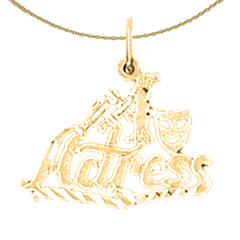 14K oder 18K Gold #1 Schauspielerin Anhänger