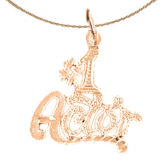 14K oder 18K Gold #1 Schauspieler Anhänger