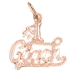 14K or 18K Gold #1 Coach Pendant