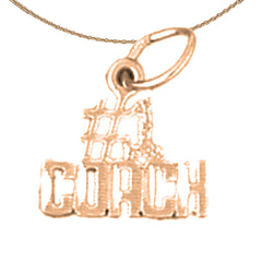 14K or 18K Gold #1 Coach Pendant