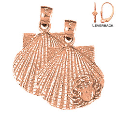 14K or 18K Gold Shell Earrings