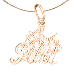 14K or 18K Gold #1 Pilot Pendant