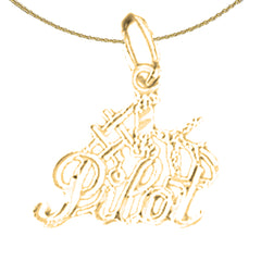 14K or 18K Gold #1 Pilot Pendant