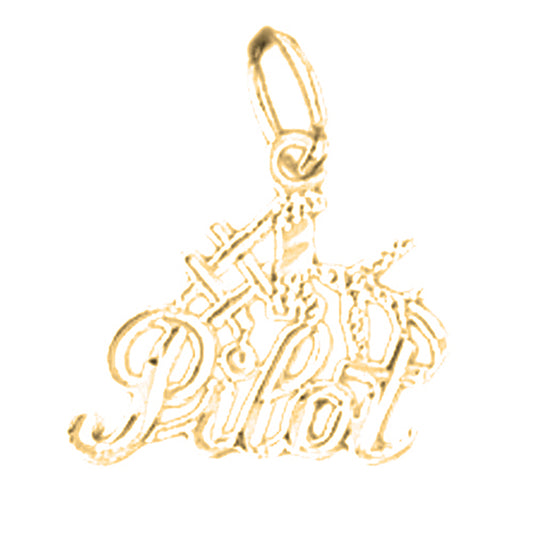 14K or 18K Gold #1 Pilot Pendant
