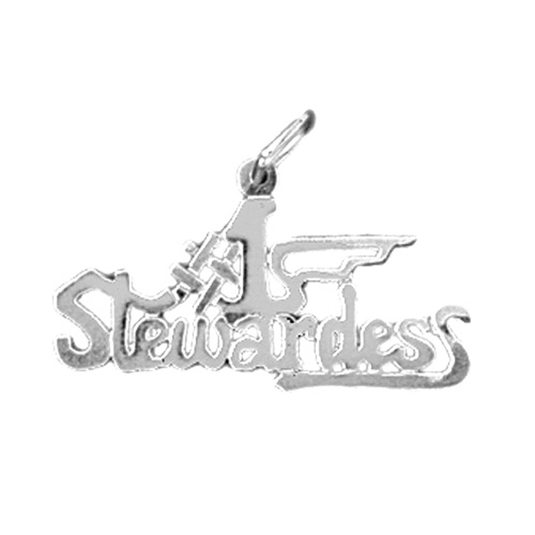 14K or 18K Gold #1 Stewardess Pendant