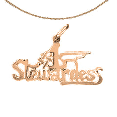 14K or 18K Gold #1 Stewardess Pendant