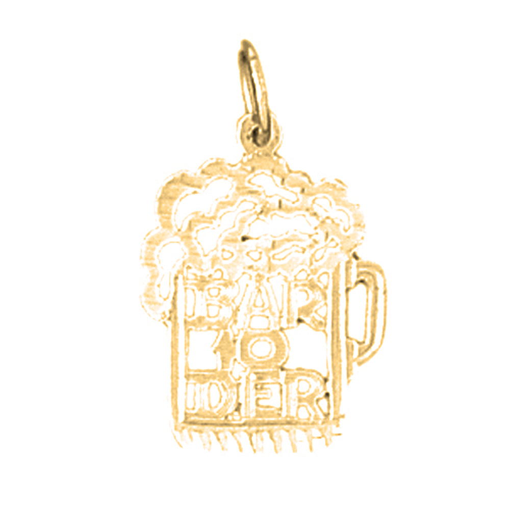 14K or 18K Gold Bartender "Bar 10 Der" Pendant