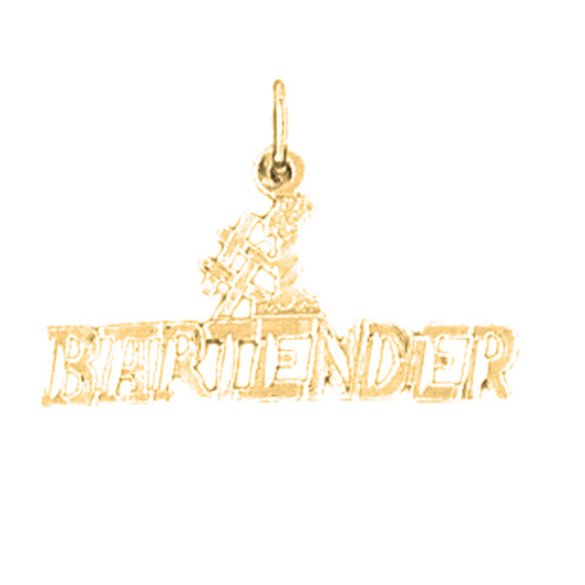 14K or 18K Gold #1 Bartender Pendant