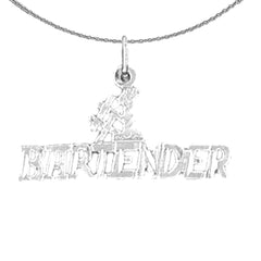 14K or 18K Gold #1 Bartender Pendant