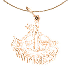 14K or 18K Gold #1 Waitress Pendant