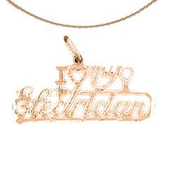 14K or 18K Gold I Love My Electrician Pendant