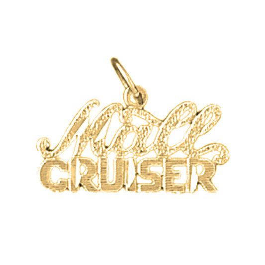 14K or 18K Gold Mall Cruiser Saying Pendant