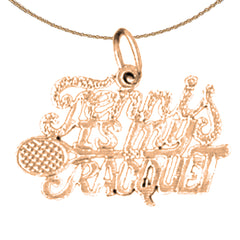 14K or 18K Gold Tennis Is My Racquet Pendant