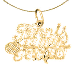 14K or 18K Gold Tennis Is My Racquet Pendant